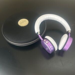 Puro Sound Labs BT2200 Kids Wireless Head Phones With Case. Purple